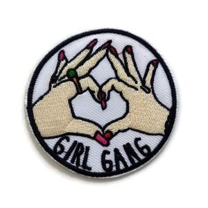 Girl Gang Sign Embroidered Patch